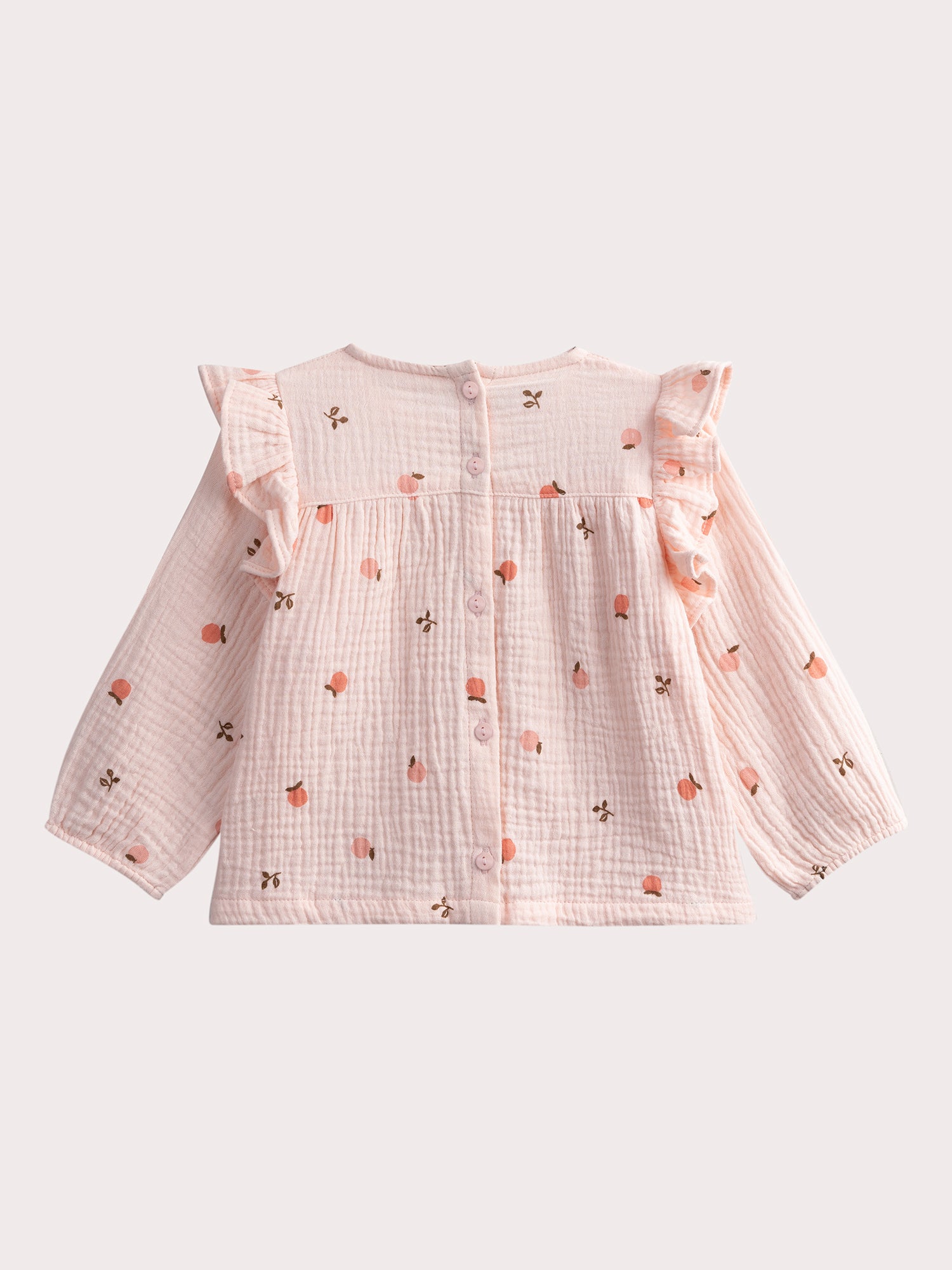 Ensemble rose gaze de cotton pour bébé fille