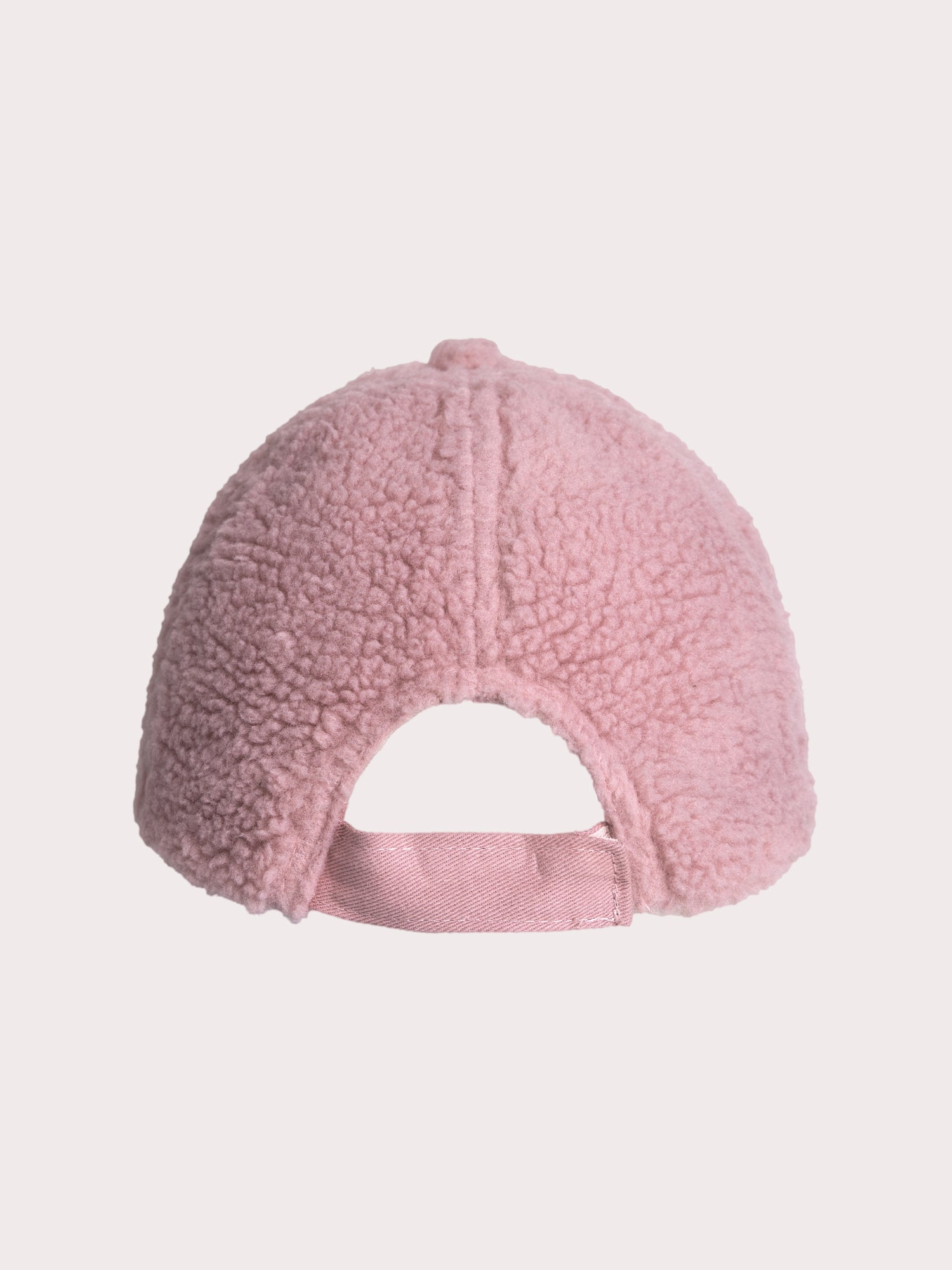 Casquette rose effet mouton pour fille