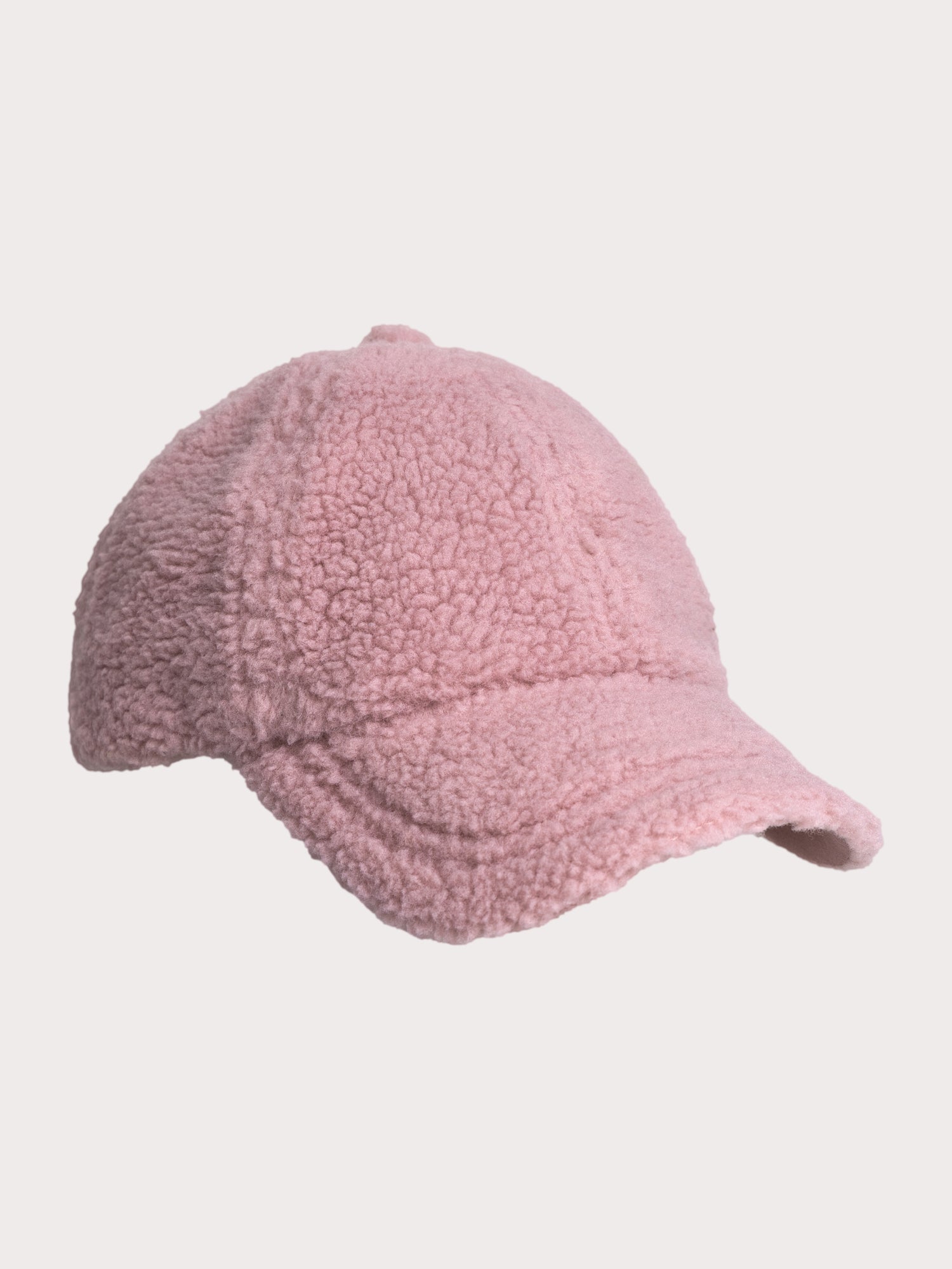 Casquette rose effet mouton pour fille