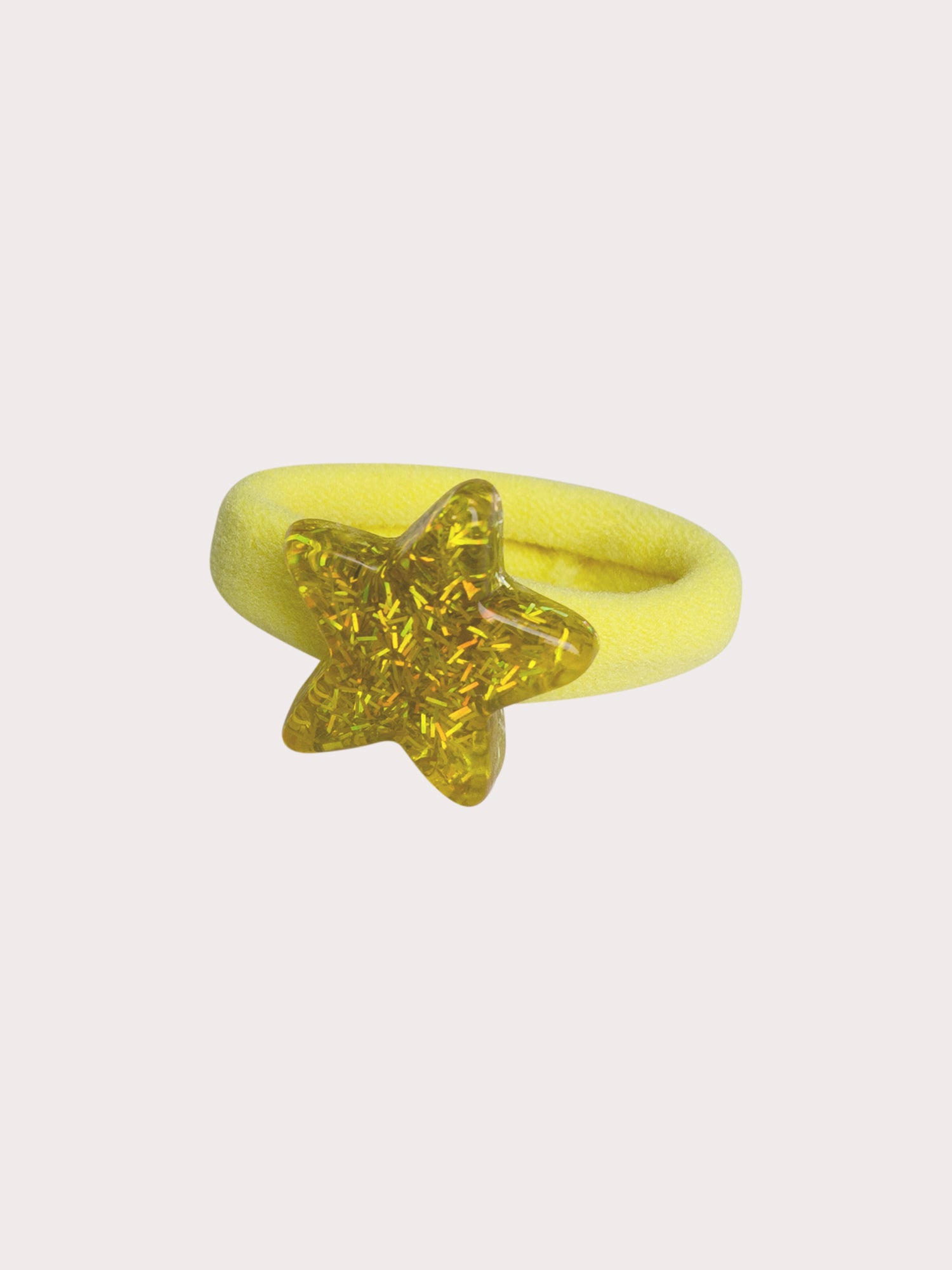 Lot de 4 petits élastiques cœurs et étoiles multicolores pour fille