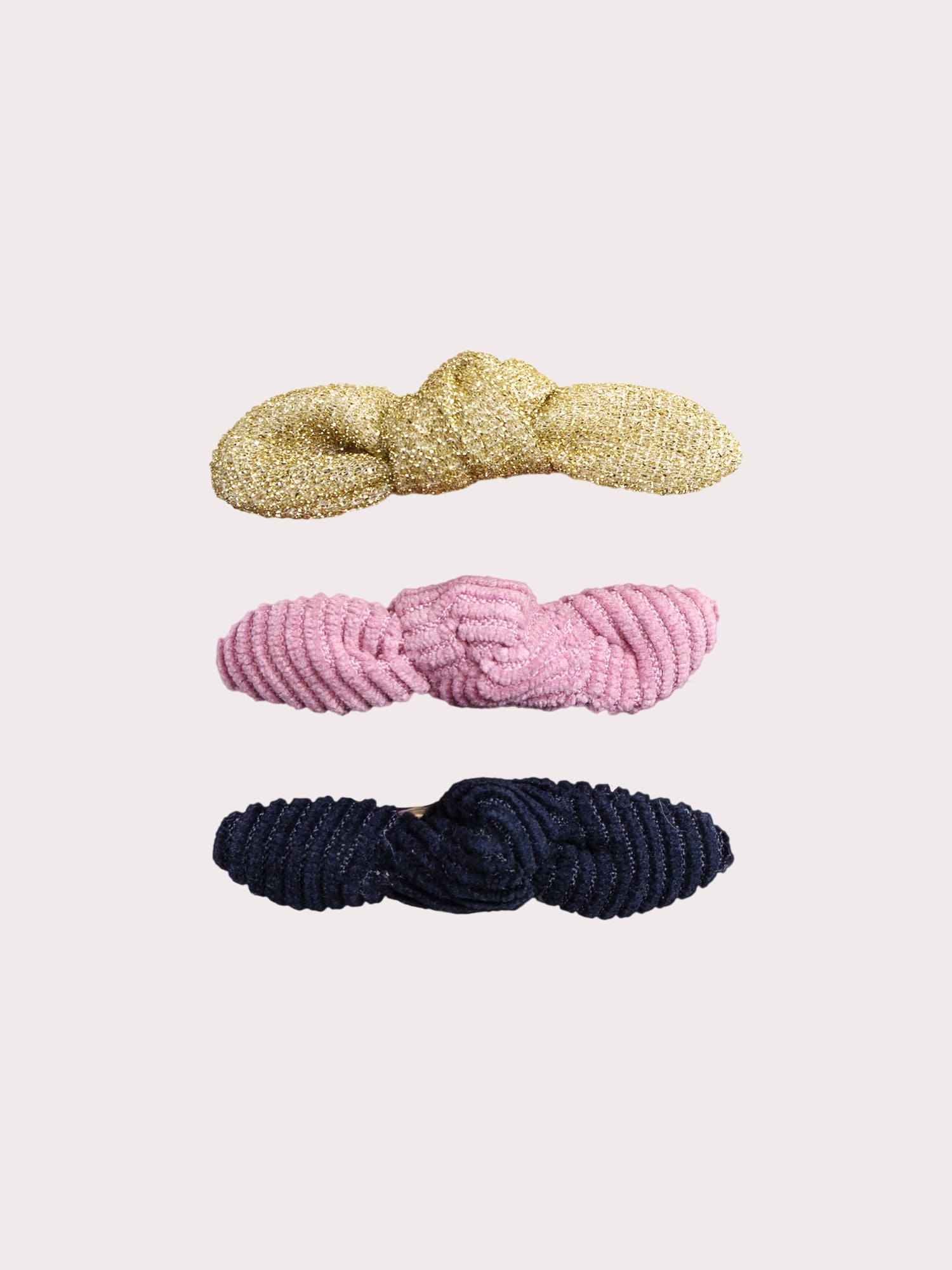 Lot de 3 barrettes noeud pour fille